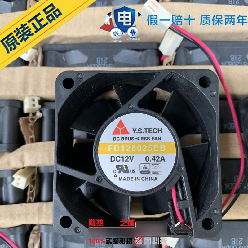 Y.S.TECH FD126025EB 12V 0.42A 2wires 3wires Cooling Fan Y.S.TECH FD126025EB 12V 0.42A 2wires 3wires Cooling Fan